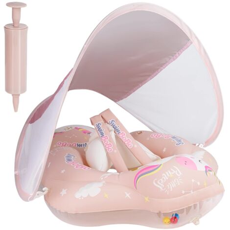Bouée pour bébé, siège de piscine pour bébé avec toit amovible, bouée gonflable pour enfants, flotteur pour bébé (1/5)