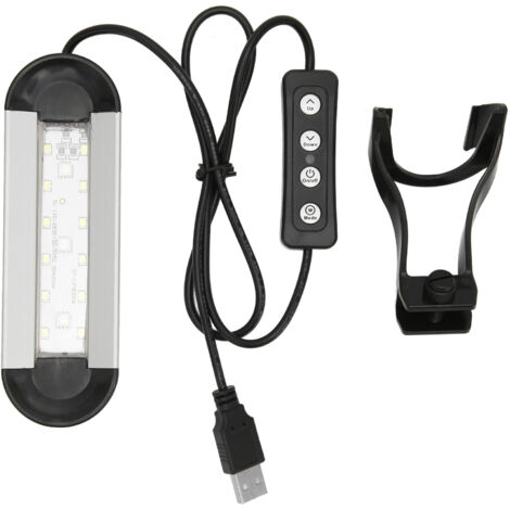 Lampe LED à spectre complet réglable pour aquarium planté, avec pince, 6 W, idéale pour l'élevage en aquarium d'eau douce. (1/5)