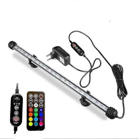 Lampe LED pour aquarium de 28 cm avec télécommande, éclairage LED avec minuterie pour aquarium d'eau douce (1/5)