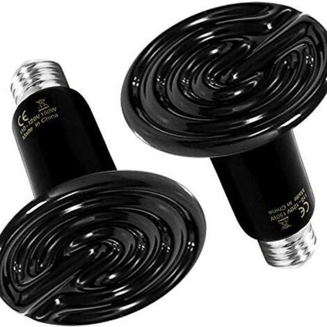 Lampe chauffante pour reptiles 100 W, récipient en verre, culot E27, céramique, KLB (1/5)
