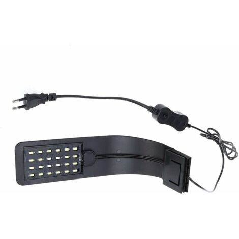 Lampe LED pour aquarium, lampe à pince ultra-mince pour plantes (noire, lumière bleue) - (1/5)