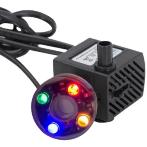 Pompe à eau/fontaine lumineuse LED 3W/5W pour aquarium, jardin de rocaille, décoration, pompe à air 220V (1/5)