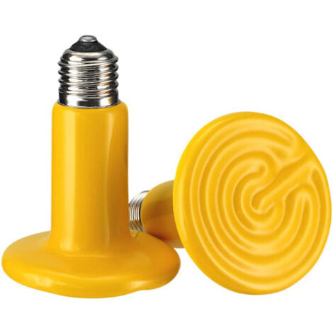 Lot de 2 lampes chauffantes en céramique à changement de couleur pour reptiles, sans ampoule, pour amphibiens, poulaillers et incubateurs à poulets. (1/5)