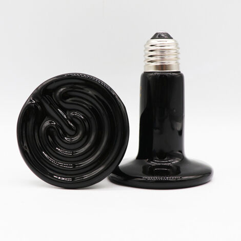 Lampe chauffante infrarouge étanche en céramique E27 pour reptiles et amphibiens, 75 W, 220 V (1/5)