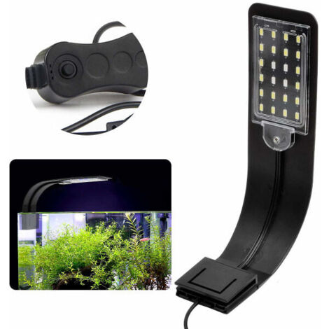Lampe LED pour aquarium avec lumière blanche, bleue et e, 2,5 A, noire (1/5)