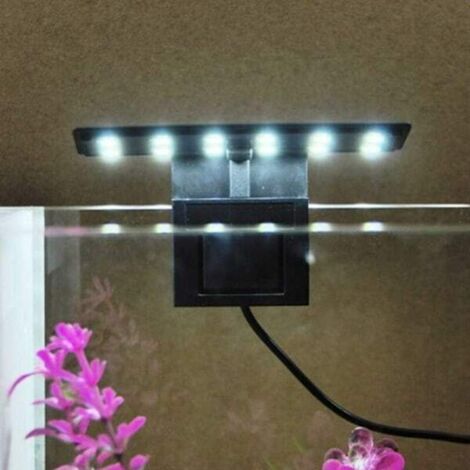 Éclairage LED pour aquarium, lampe à pince pour aquarium, éclairage LED extra-plat pour aquarium, épaisseur maximale du verre d'installation : 5 mm (1/5)
