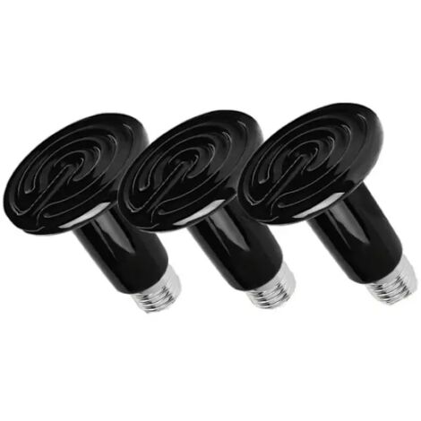 Lot de 3 lampes chauffantes en céramique pour reptiles E27, A (1/5)