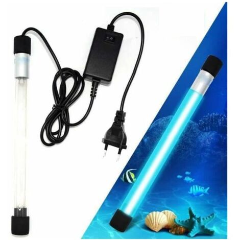 Lampe de stérilisation pour aquarium sous-marine, prise UE, 7 W, étanche, avec filtre UV et purificateur d'eau pour aquarium. (1/4)