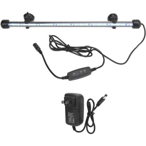 Éclairage d'aquarium étanche à effet aquarelle avec LED, 3 modes d'éclairage, intensité réglable, prise 100-240 V, 38 cm (1/5)