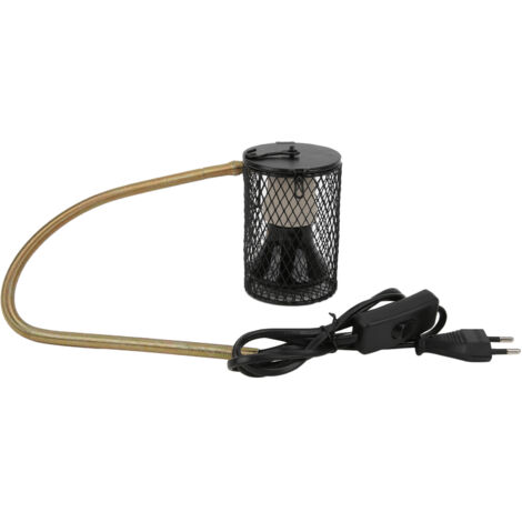 Lampe chauffante E27 pour reptiles, kit de chauffage en céramique noire pour tortues et lézards, 100 W, prise UE 220 V (1/5)
