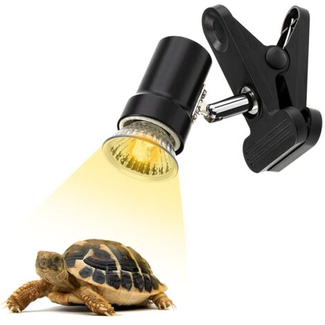 Lampe chauffante rotative - Système de chauffage à double spectre avec pince réglable, idéale pour les terrariums à reptiles et les aquariums à tortues. (1/5)