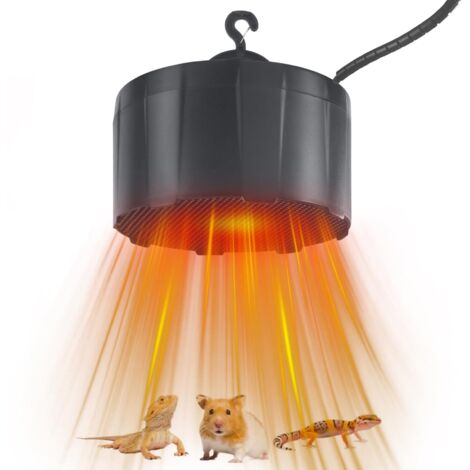Ventilateur chauffant 200 W pour reptiles - Solution de chauffage efficace pour les bains de soleil des dragons barbus, reptiles et amphibiens, appareil de chauffage fiable (1/5)
