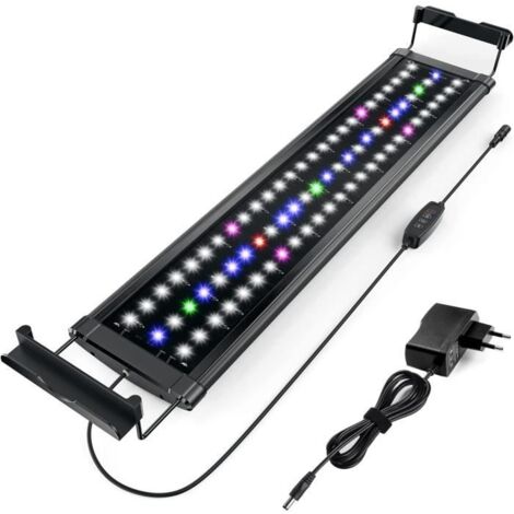 Éclairage LED à spectre complet pour aquarium avec supports extensibles (couleurs variées 40-60 cm) (1/4)