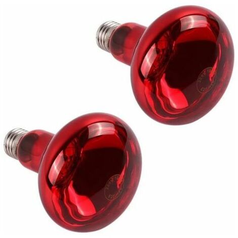 Lampe chauffante pour reptiles 100 W, lot de 2 lampes chauffantes pour reptiles, douille infrarouge, ampoule E27, lampe infrarouge pour poulets, reptiles, tortues, serpents et amphibiens (1/5)