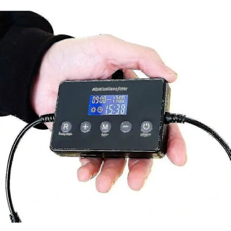 Contrôleur d'éclairage pour aquarium PL : 4 modes lever et coucher du soleil, variateur LED pour lampe d'aquarium, minuterie. (1/5)