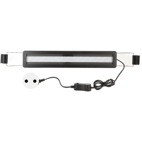 Éclairage LED pour aquarium, 4 rangées, étanche, ultra-mince, à couleurs changeantes, supports extensibles, noir, prise UE 220 V (1/5)