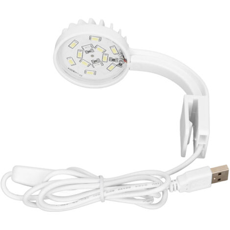Lampe à pince pour aquarium 5W 5V 12 LED bleues et blanches, haute luminosité, angle réglable, USB (1/5)