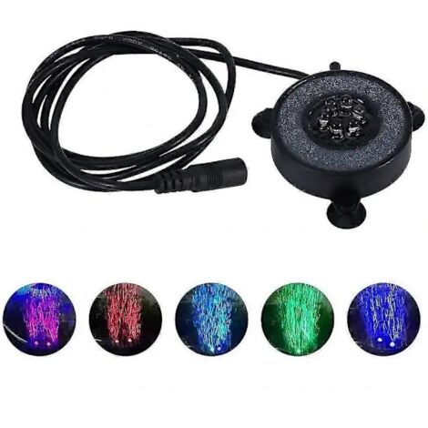 Lampe à bulles submersible pour aquarium, 6 LED décoratives, lumière colorée avec bulles d'air (1,2 W) (1/2)