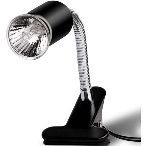 Lampe chauffante pour reptiles, réglable et rotative à 360°, pour reptiles, lézards, tortues et serpents. (1/4)