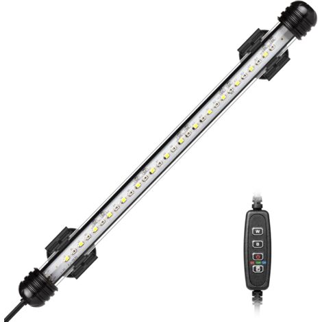 Éclairage LED pour aquarium, lampe submersible pour aquarium avec marche/arrêt automatique