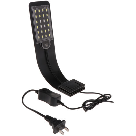 Lampe à pince pour aquarium Fish for Tank, 24 LED-pärlor 10W Separat Swit