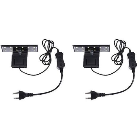 Lot de 2 lampes LED haute puissance pour aquarium, à haute luminosité et économie d'énergie, pour l'éclairage de croissance des plantes. Lot de 2. (1/4)