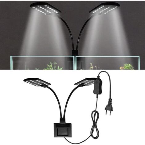 Lampe LED pour aquarium, lampe à pince X7, lampe LED ultra-mince à pince pour aquarium, pour petits aquariums, éclairage d'aquarium ultra-plat (1/4)