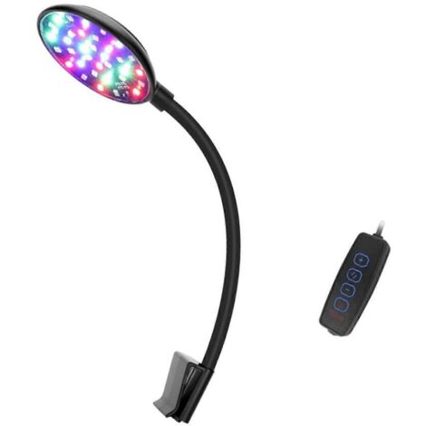 Lampe LED à pince pour aquarium (5 W) à faible consommation d'énergie, compacte, à angles réglables, compatible avec un environnement sûr pour les aquariums, multicolore. (1/5)