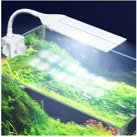 Lampe LED pour aquarium, 3 modes d'éclairage réglables, abat-jour orientable à 180° pour récifs coralliens, bassins à poissons et croissance des plantes (1/5)