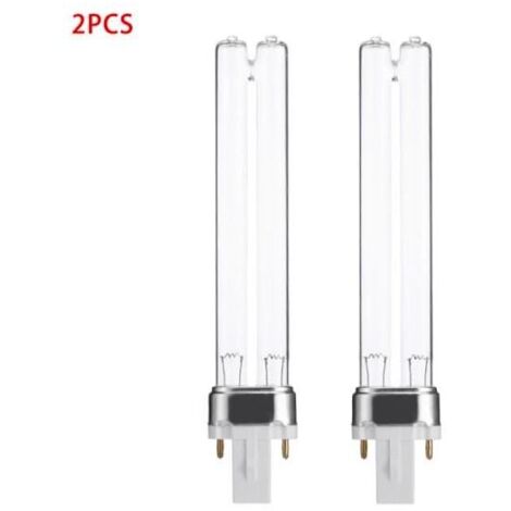 Lot de 2 ampoules de rechange UV G23 9W pour stérilisateur d'aquarium [JUN] (1/4)