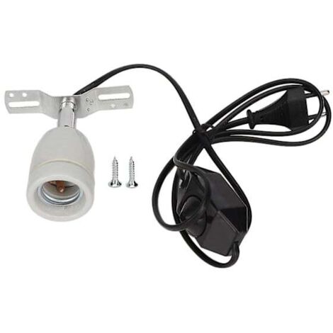 Support de lampe chauffante en céramique pour reptiles E27 400 W, base rotative avec interrupteur - dwdz (1/5)