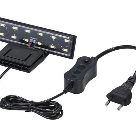 Lampe d'aquarium portable KLB, 5 W, 12 LED, 220 V CA, lumière blanche, pour poissons et verre. (1/5)