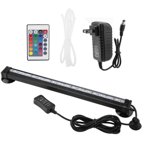 Lampe à bulles pour aquarium avec télécommande, 31 cm, éclairage LED subaquatique, prise US (1/5)