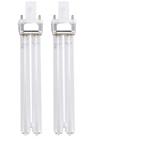 Lot de 2 lampes de désinfection ultraviolette UV 11 W pour aquarium (culot G23) Zekai (1/2)