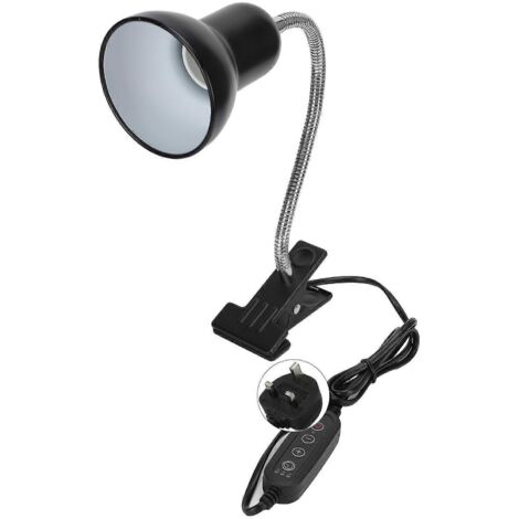 [RM] Lampe de bain de soleil pour reptiles avec support à pince métallique flexible pour bougie chauffe-plat, prise britannique 220 V (1/3)