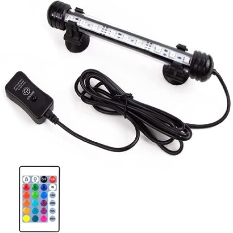 Lampe LED pour aquarium, lampe à économie d'énergie avec 9 LED, silencieuse (bleue et blanche, 28 cm) (1/5)