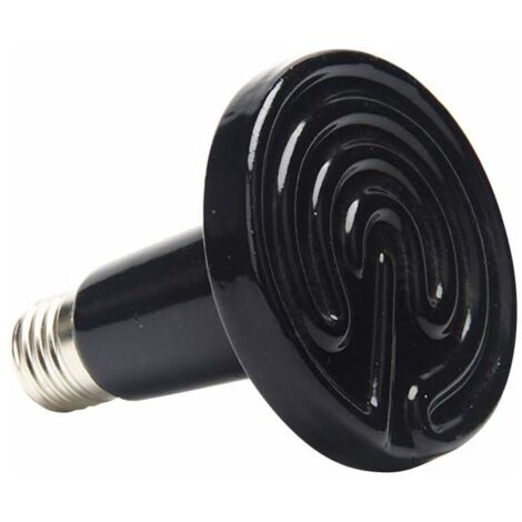 Lampe chauffante pour reptiles et amphibiens avec boîte de couleur, lampe en céramique standard, boîte chauffante pour tortues, lézards et araignées, 220 V (75 W) (1/4)