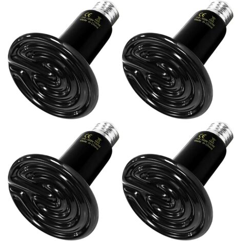 Lampe chauffante en céramique 150 W (lot de 4) pour reptiles (1/5)