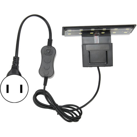 Lampe LED à pince pour aquarium, mini lampe blanche ultra-lumineuse pour plantes aquatiques et élevage de poissons, prise US 110 V (1/5)