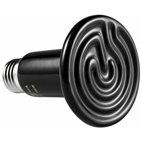 Lampe chauffante infrarouge 100W pour terrarium, lampe en céramique pour reptiles/lézards/poulets/serpents/hamsters/tortues/oiseaux (1/5)