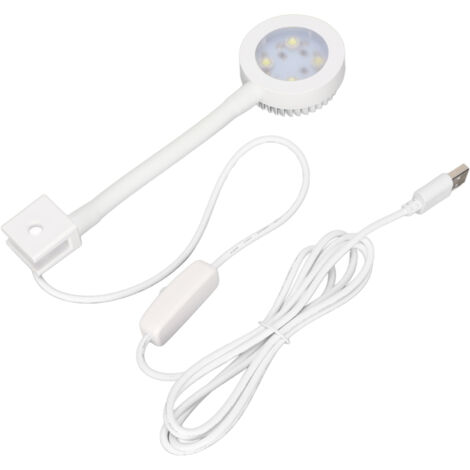 Lampe LED blanche à pince, haute luminosité, rotative à 360°, pour aquarium de moins de 1 cm d'épaisseur. (1/5)
