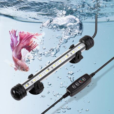 Lampe LED décorative mini aquarium (39 cm) en forme de poisson, idéale pour décorer une table basse ou un bureau. (1/5)