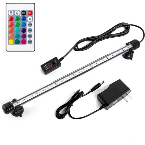 Lampe d'aquarium - Éclairage d'aquarium - Lampe LED à couleurs changeantes pour aquarium sous-marin - avec télécommande / Lampe LED colorée pour aquarium sous-marin... (1/4)