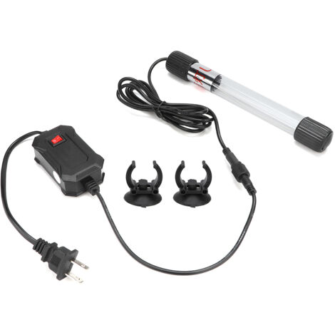 Lampe stérilisatrice UVC étanche pour aquarium, lampe de désinfection ultraviolette pour aquarium, prise américaine 110 V 9 W (1/4)