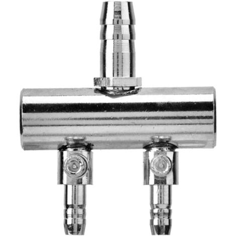 Répartiteur de flux d'air en acier inoxydable pour aquarium, vanne de contrôle d'air pour aquarium, distributeur d'oxygène pour aquarium, accessoires pour pompe d'aquarium (2 voies) (1/5)