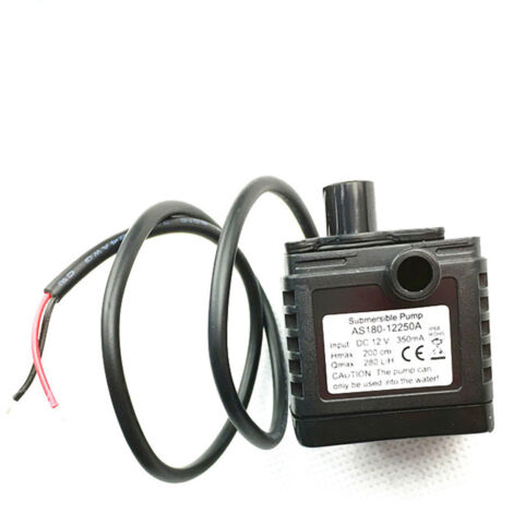 Mini pompe submersible sans balais, silencieuse, 12 V CC, accessoire pour aquarium (1/5)