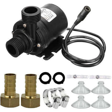Pompe à eau pour aquarium, pompe submersible CC, moteur sans balais, petite pompe de surpression, pompe silencieuse pour aquarium avec rocaille et refroidissement par eau. (1/3)