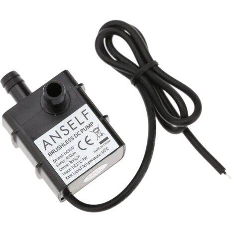 Mini pompe à eau/huile ultrasonique silencieuse DC12V 9W, micro sans balais, étanche et submersible, pour fontaine/aquarium, débit 300 L/h, hauteur de refoulement 450 cm (1/5)