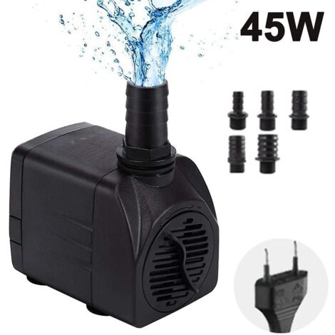 Pompe submersible, pompe à eau pour fontaine avec 4 ventouses et 3 buses (1/5)