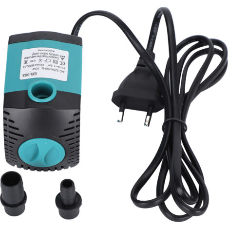 Pompe à eau submersible silencieuse 10 W, 600 l/h, 1,2 m, pour aquarium, prise UE 220 V (1/5)